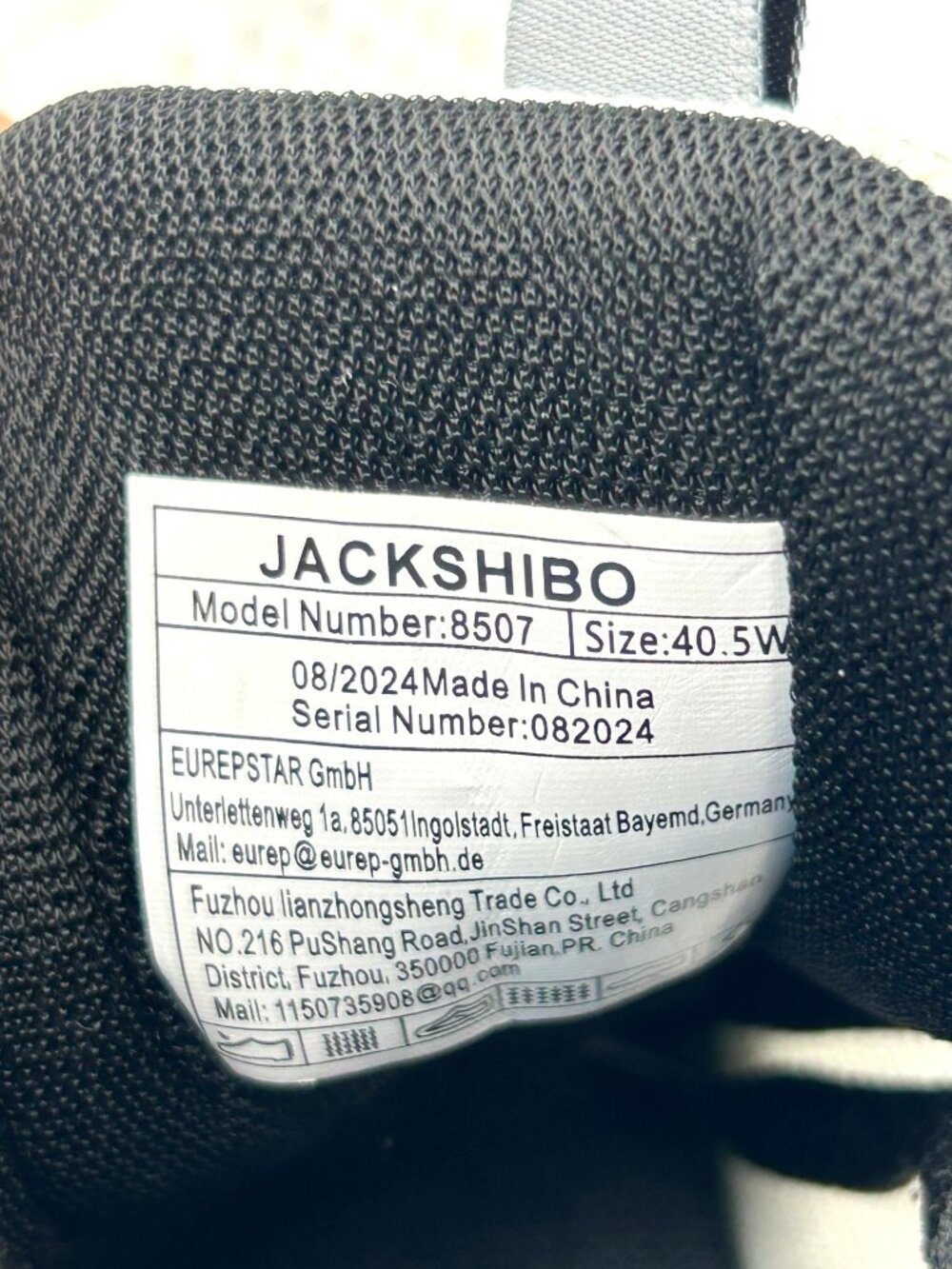 Jackshibo Women's Black & White Athletic Running Shoes Size 10 3557 - Picture 8 of 16